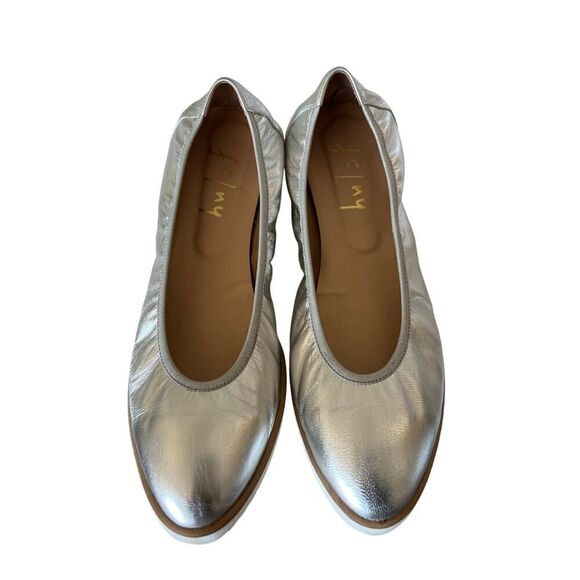 French Sole NY FSNY Doorway - Silver Metallic Flats Size 9B MSRP $170 - Picture 4 of 11